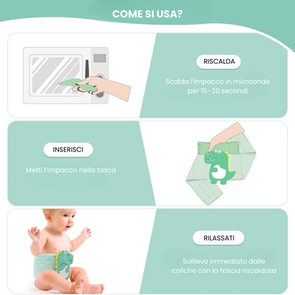 Fascia per pancia che allevia coliche, gonfiore e dolori addominali