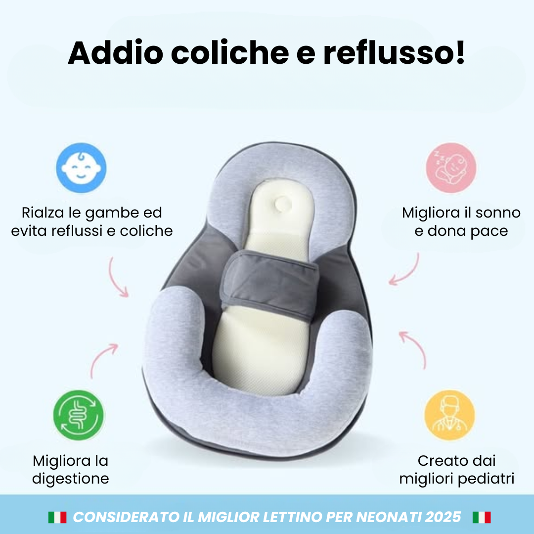 Nestino™ - Lettino Neonatale Anti Reflusso a Supporto Pediatrico