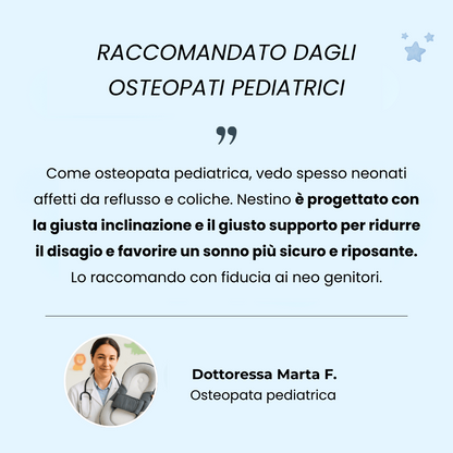 Nestino™ - Lettino Neonatale Anti Reflusso a Supporto Pediatrico